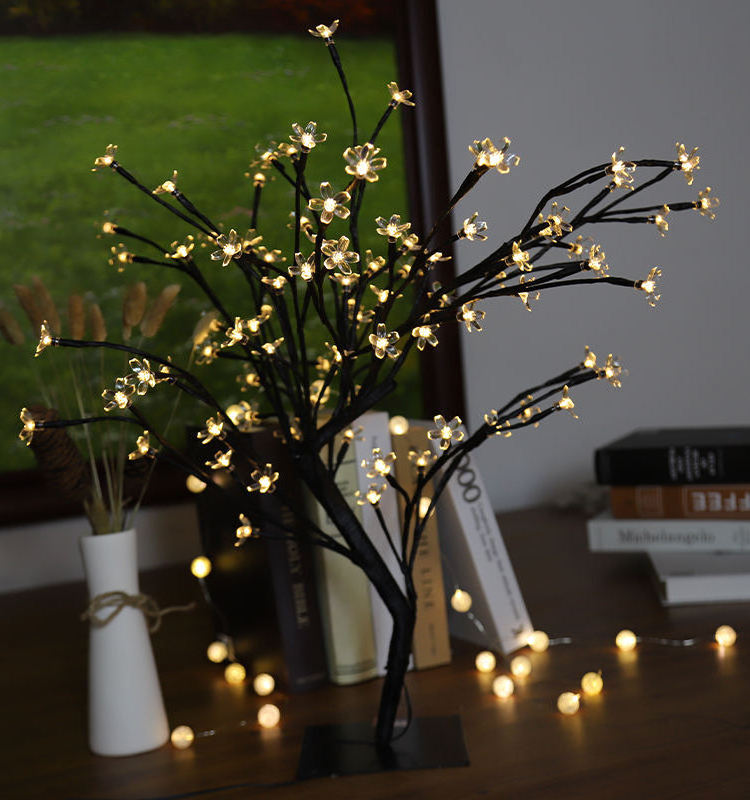 Hot Selling 24/ 48 Led Cherry Blossom Tree Light For Home Decoration