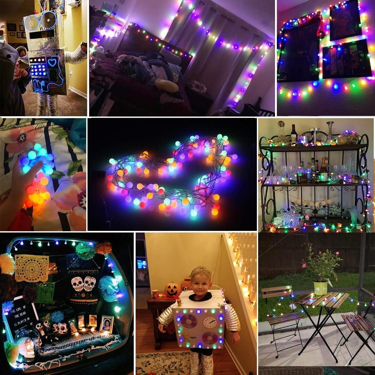 LED String Lights 18ft 50 LEDs Battery Operated with Remote 8 Modes Waterproof Globe Starry Fairy (Multicolor)