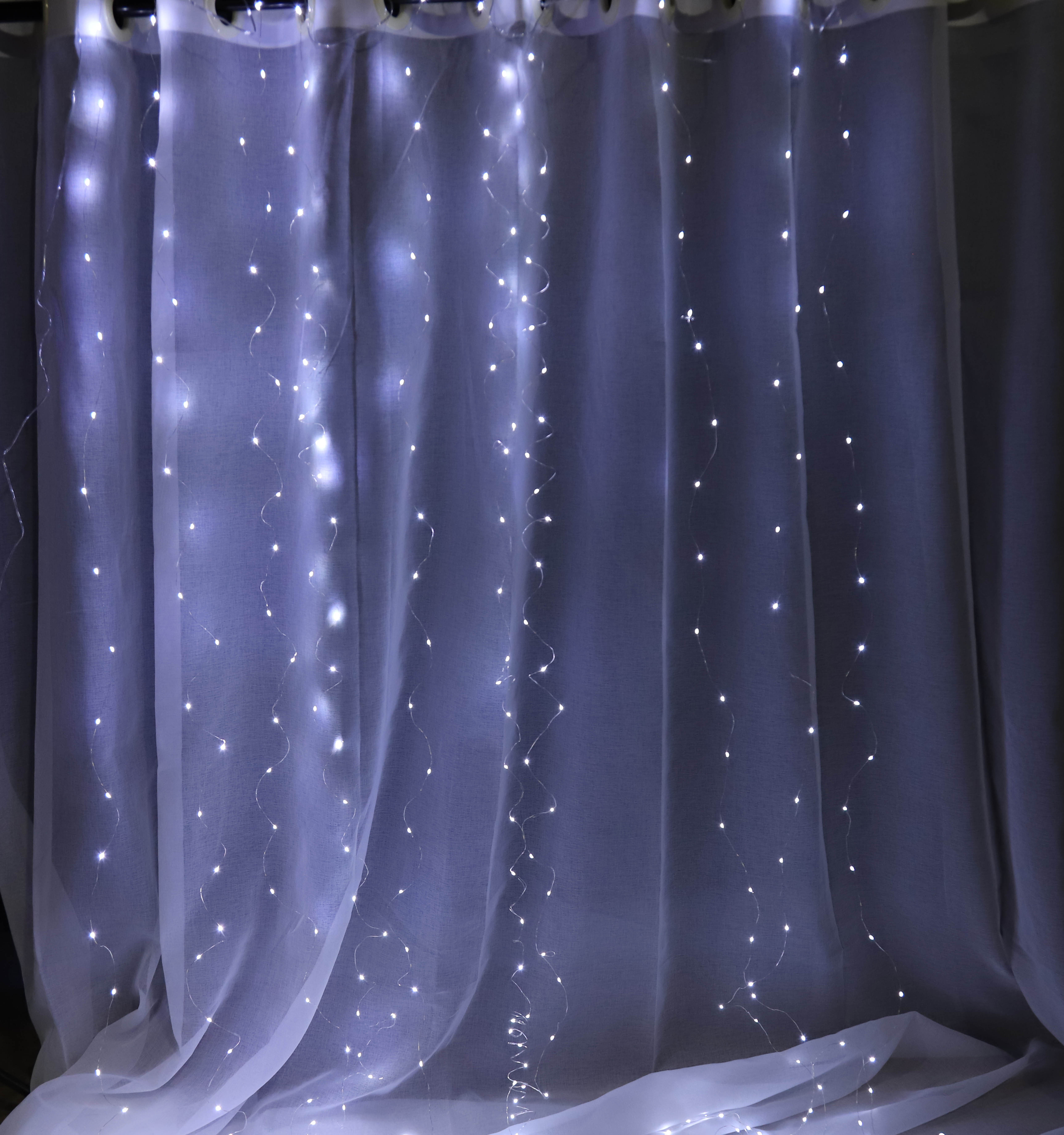 bedroom led curtain light hanging fairy light background window wall wedding party porch birthday christmas decoration