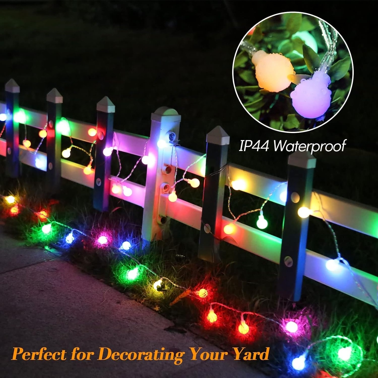 LED String Lights 18ft 50 LEDs Battery Operated with Remote 8 Modes Waterproof Globe Starry Fairy (Multicolor)