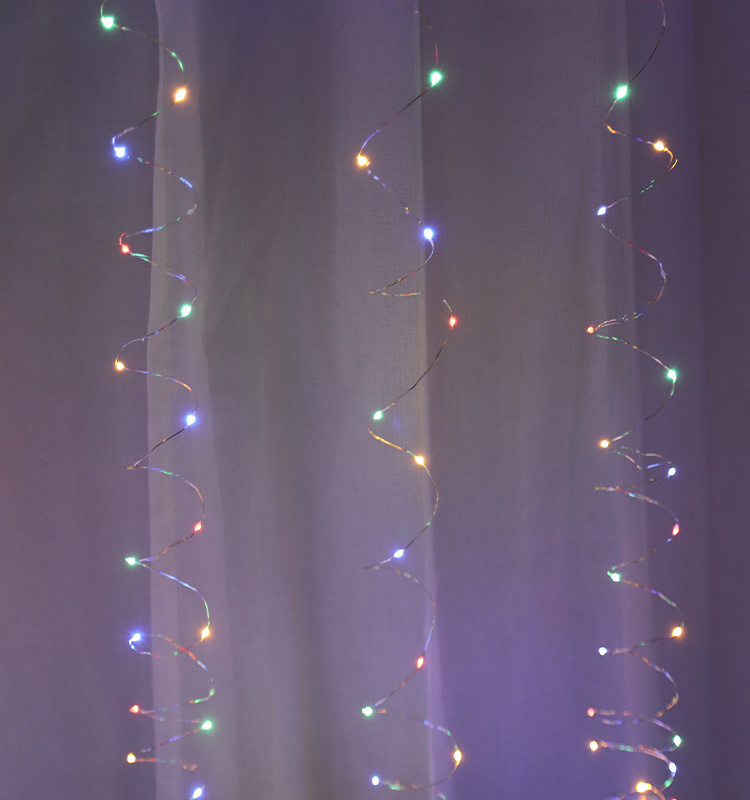 bedroom led curtain light hanging fairy light background window wall wedding party porch birthday christmas decoration