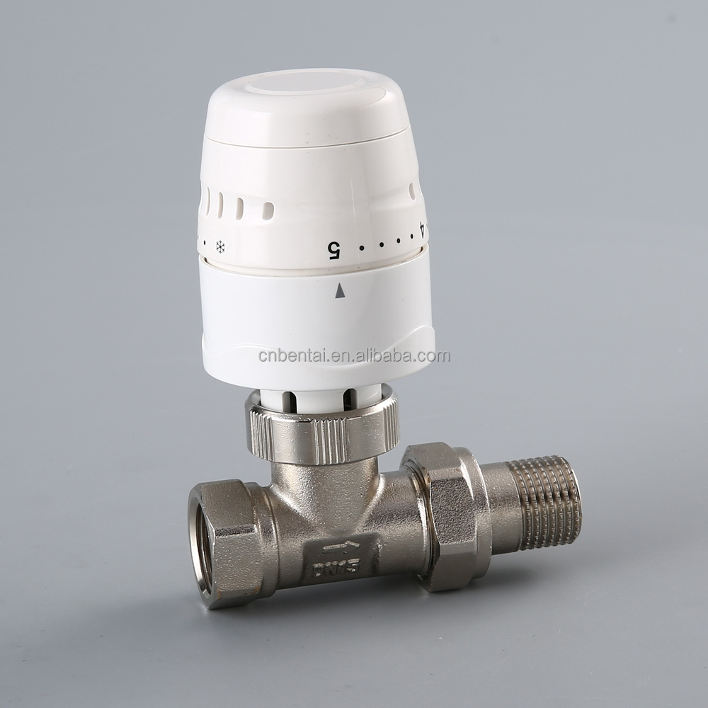 automatic water shut off valve with thermostatic radiator valve replace head for HVAC parts and system