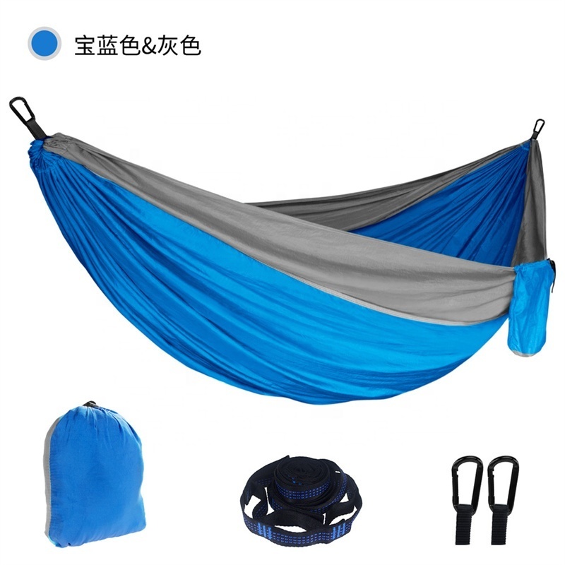 Big size Garden Free Standing Hammocks Colorful Stripe Folding Hammock Bed Camping Hammocks