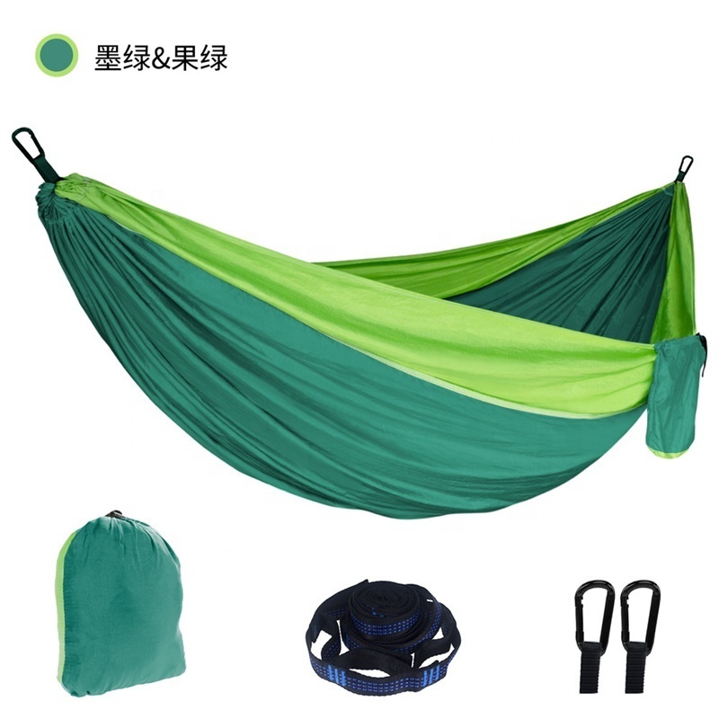 Big size Garden Free Standing Hammocks Colorful Stripe Folding Hammock Bed Camping Hammocks