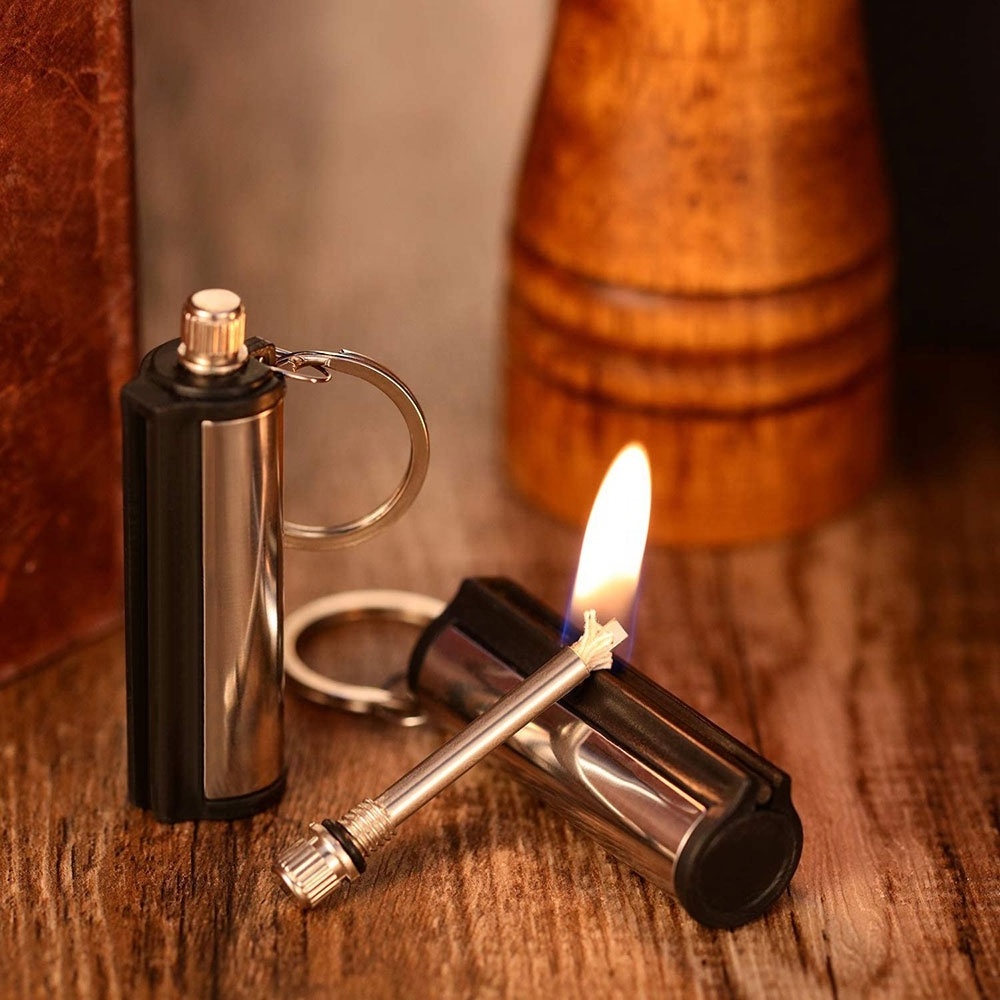 Permanent Metal Match stick Flint Fire Starter Lighter Keychain Waterproof Match