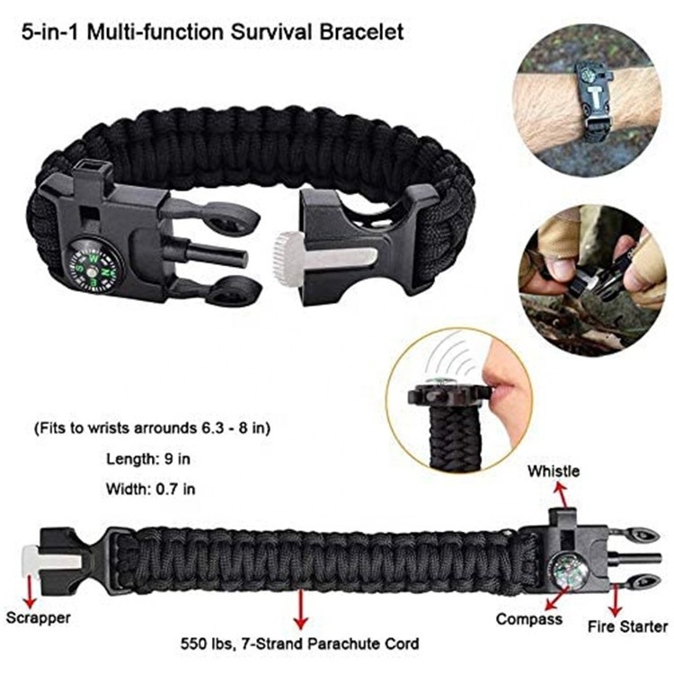 Wholesale OEM Professional Outdoor Survival Kit  Emergency Tool Survival Gear Equipment Best Gift for Dad