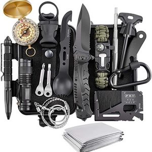 Survival Gear Kit 17 in 1 Professional Survival Gear Tool Emergency Tactical First Aid Equipment Supplies Survival Kits