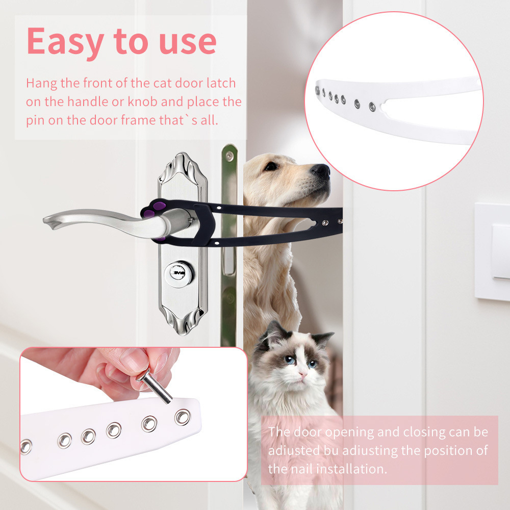 Besafe Adjustable cat door stopper holder latch Babyproof Cat Door Alternative to Keep Dogs Out of Cat Litter Boxes and Food