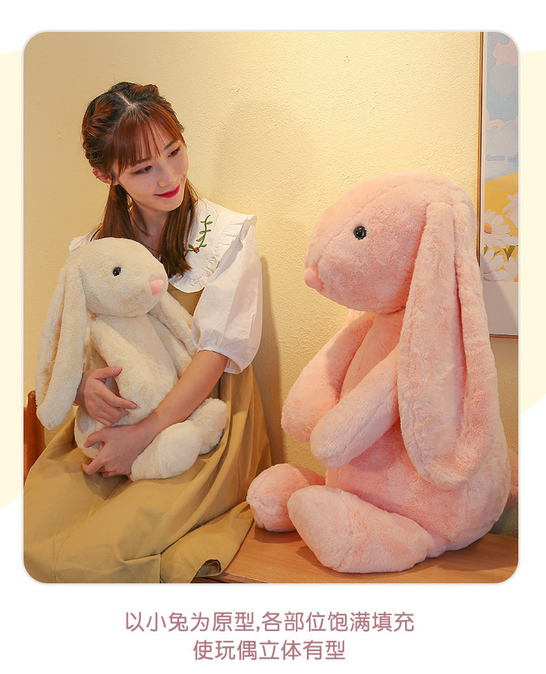 BP002 Easter Rabbit animal soft doll plush toy bunny toy custom plush long ear rabbit stuffed plush toys for kids