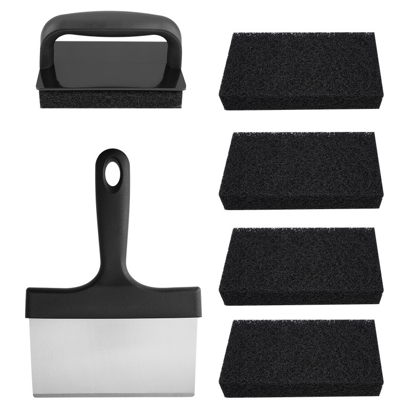 Besafe Hot Grill Scraper Stainless Steel BBQ tool Griddle Scraper Blackstone Griddle Cleaner brush cleaning Kits