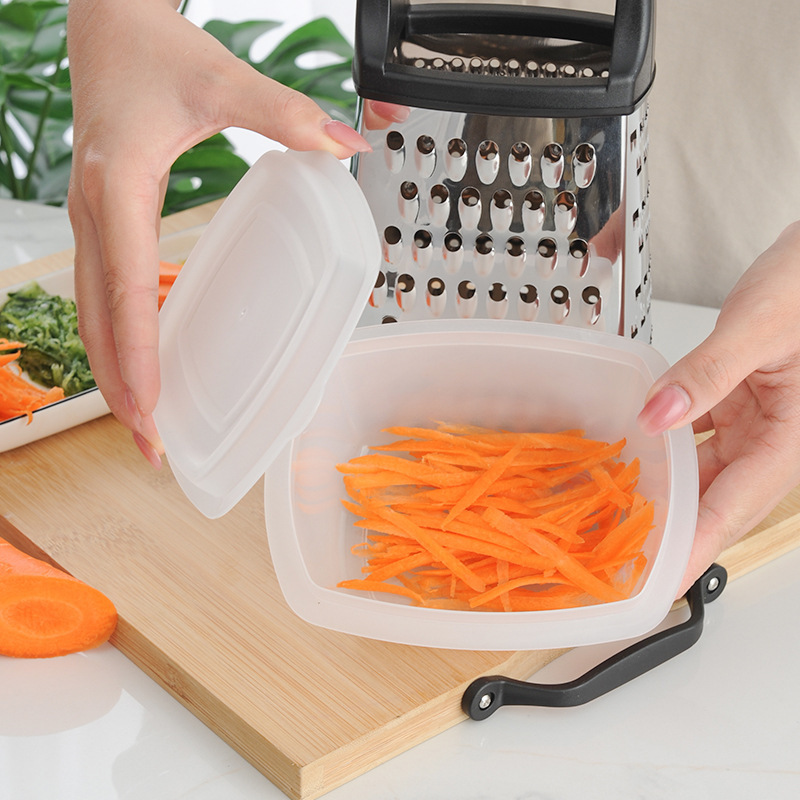 Besafe handheld kitchen stainless steel 4 sides Professional Cheese Box Grater for parmesan cheese vegetables ginger