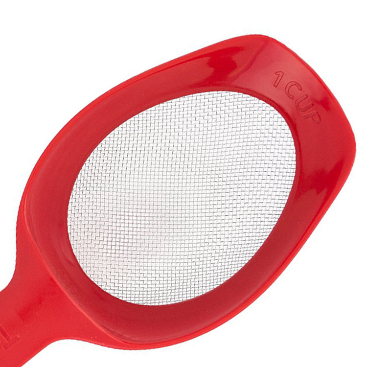 Besafe Household Kitchen Baking Tools ingredients measuring scoop shovel stainless steel plastic flour sift mesh sieve