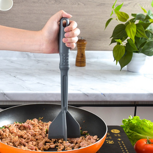 Besafe Non Stick Heat Resistant Kitchen Nylon Multifunctional Hamburger Chopper Meat Masher Chopper for Ground Beef Smasher