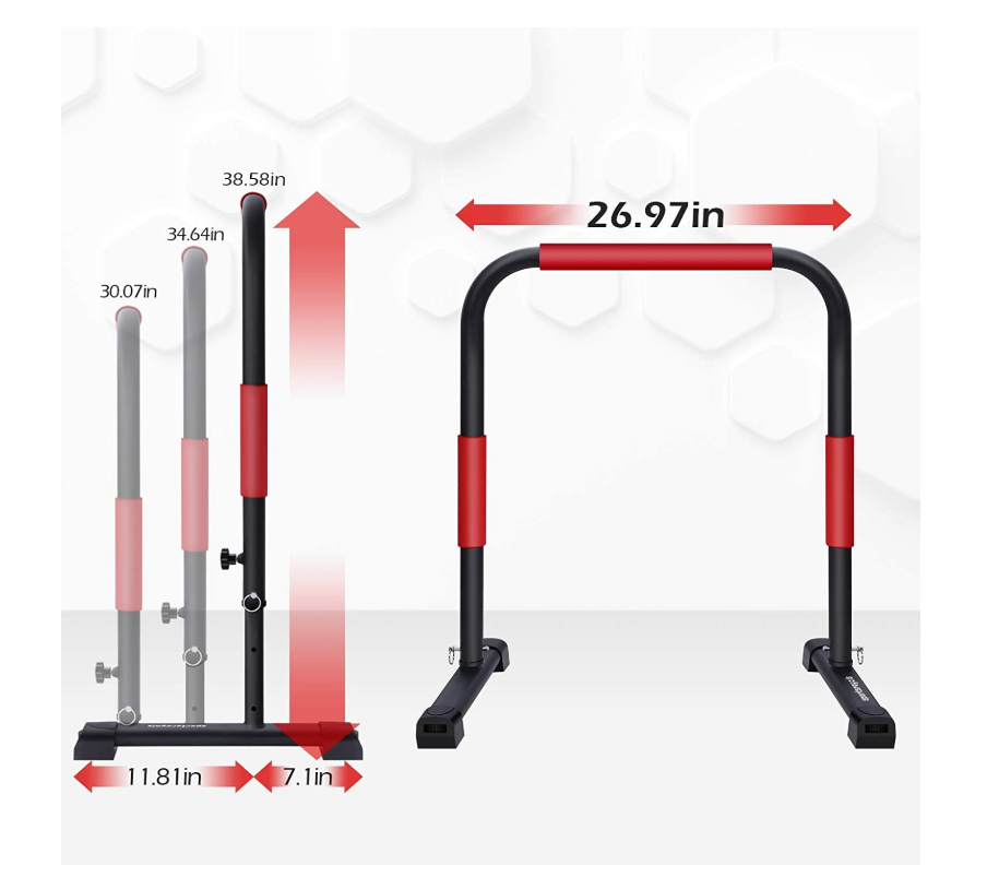 Factory Supply Chin Up Station Dip Stand Portable Split Dip Parallel Bar For Sale