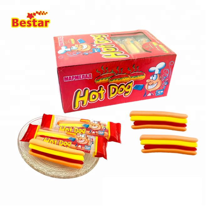 Halal Fast Food jelly Hot Dog Sweet Gummy Candy