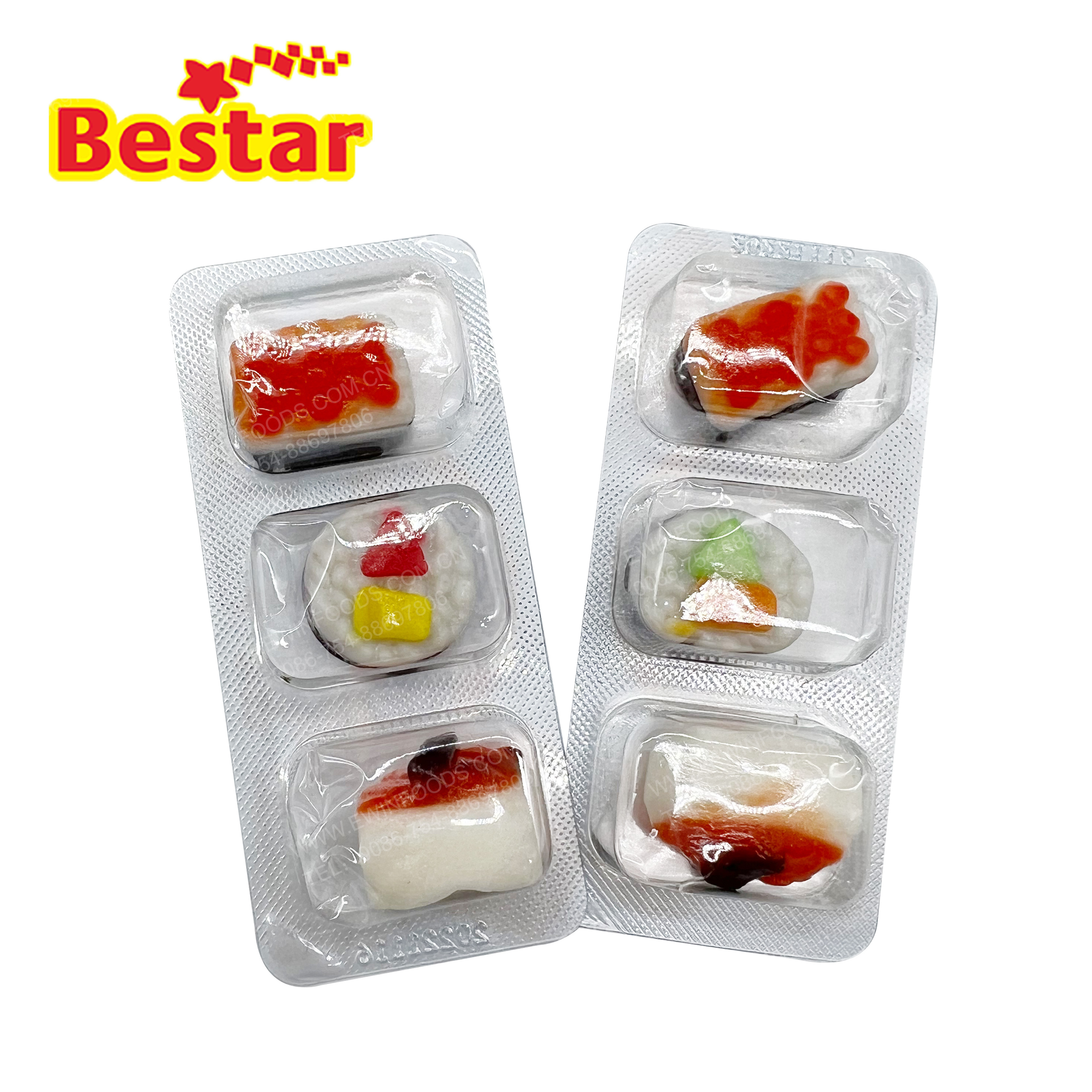 Halal gummy sushi shape gummy candy Japanese food simulation gummy candies candy and sweets