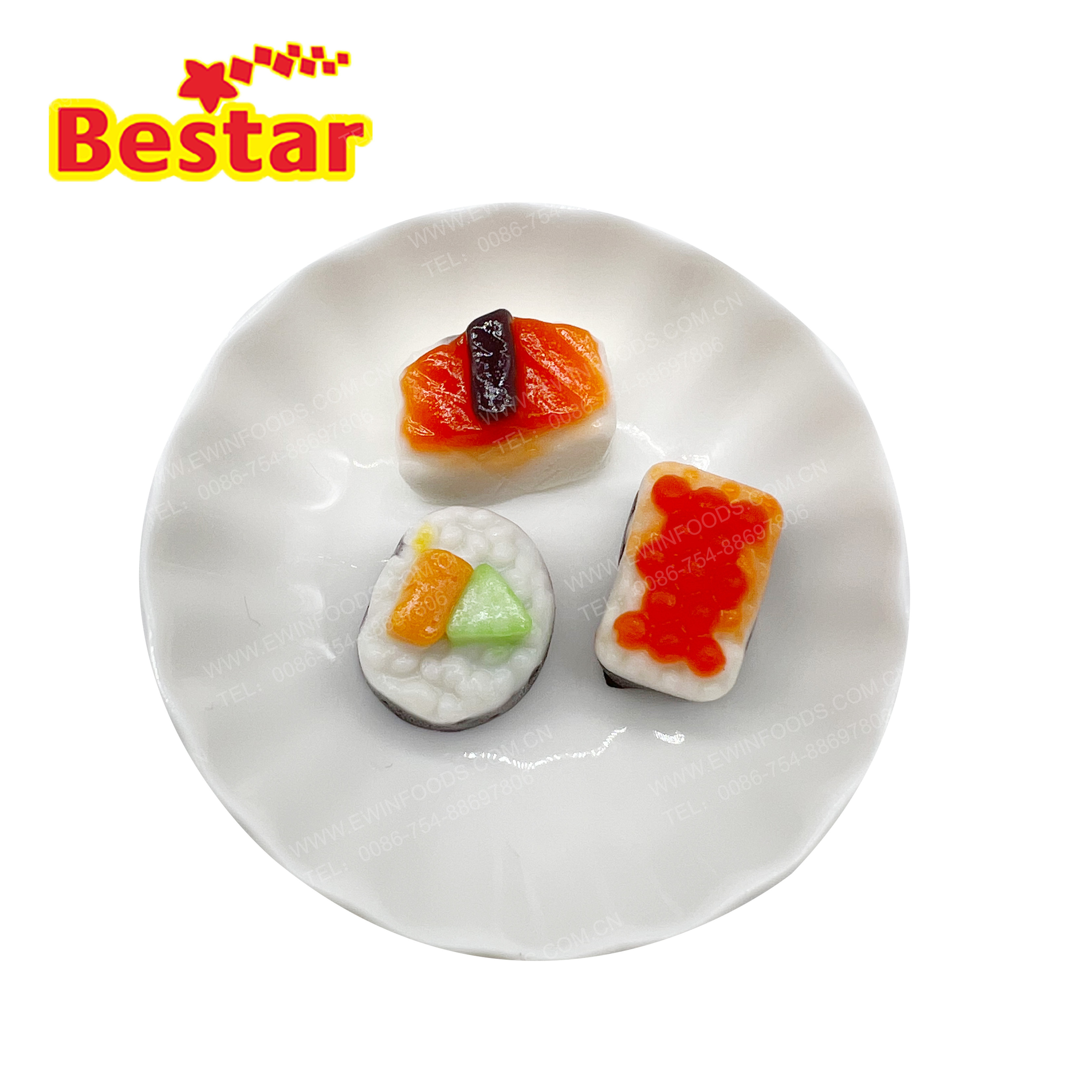 Halal gummy sushi shape gummy candy Japanese food simulation gummy candies candy and sweets