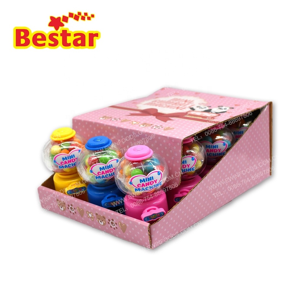 Funny Round small candy dispenser 40g mini gumball machine sweet candy toy for kids