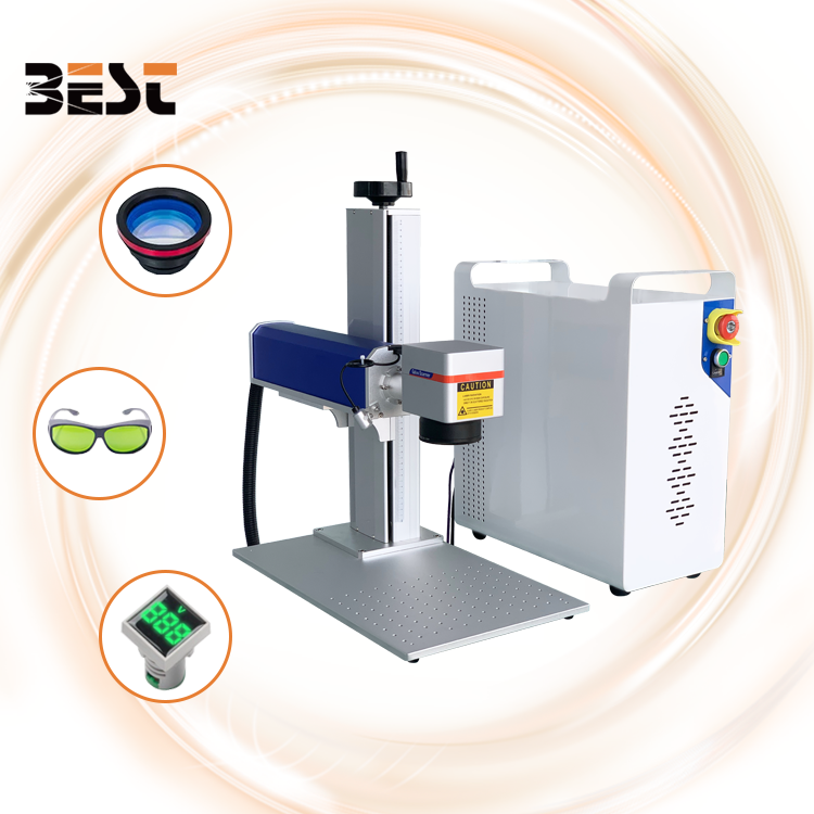 Split Fiber Laser Marking Machine Steel Laser Engraver 20w 50w  for Metal Marking Good Price