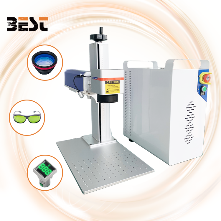 Split Fiber Laser Marking Machine Steel Laser Engraver 20w 50w  for Metal Marking Good Price