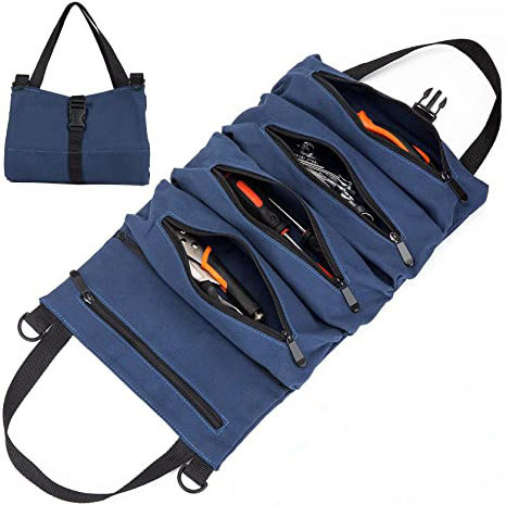 Multi Purpose Canvas Tool Pouch for Motorcycle Carry Garden Tools and Electrician tools bag