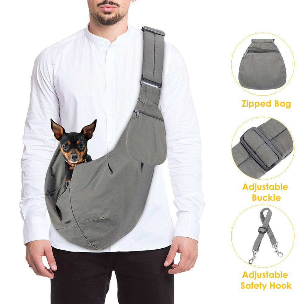 pet carrier Sling Adjustable Padded Strap Tote Bag Breathable Cotton Shoulder Bag Safety Belt Carrying Small Dog Cat