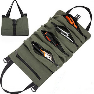 Multi Purpose Canvas Tool Pouch for Motorcycle Carry Garden Tools and Electrician tools bag