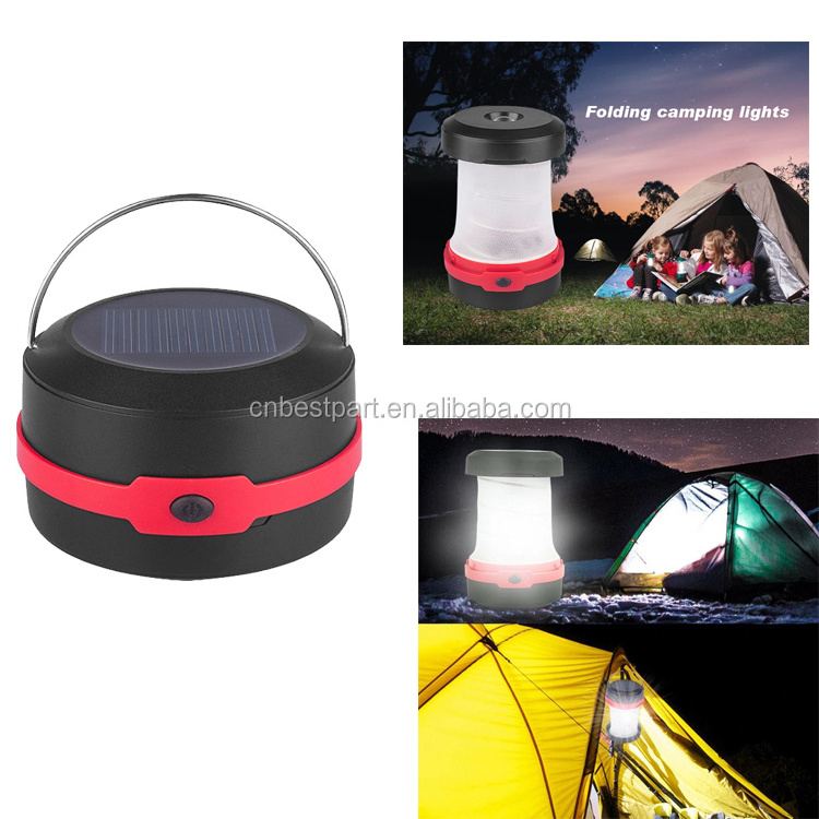 Led Solar camping light,Waterproof Portable Led Rechargeable Solar Powered Camping Tent Lamps Lights With power bank function