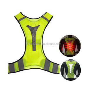 Good Quality Safety Reflective Vest LED Running Bike Motorcycle Flashing Led Reflective Safety Vest