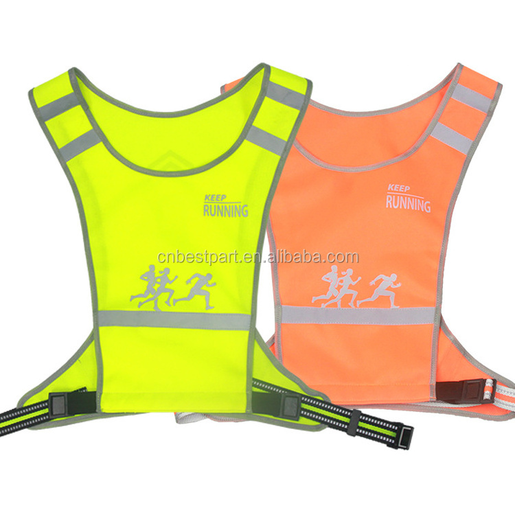 road safety reflective vests reflective led flash safety vest for cycling climbing running led running reflective vest