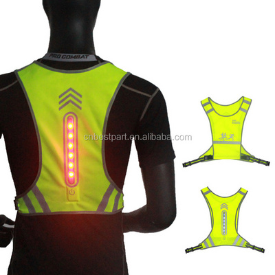 road safety reflective vests reflective led flash safety vest for cycling climbing running led running reflective vest