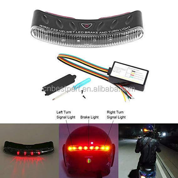 Hot Sale Cycling wireless led helmet light Smart Bicycle turn signal light for any helmet