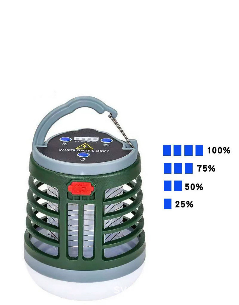 Portable Mosquito Killer Led Camping Lantern With Battery Indication Rechargeable Camping Tent Lamp 3 Working Mode Camping Light