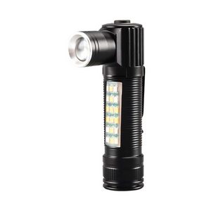 SMD Outdoor Emergency LED Flash Torch Lighting Camping Hunting 2 in 1 Inspection Torch Lamp Zooming Waterproof COB Flashlight