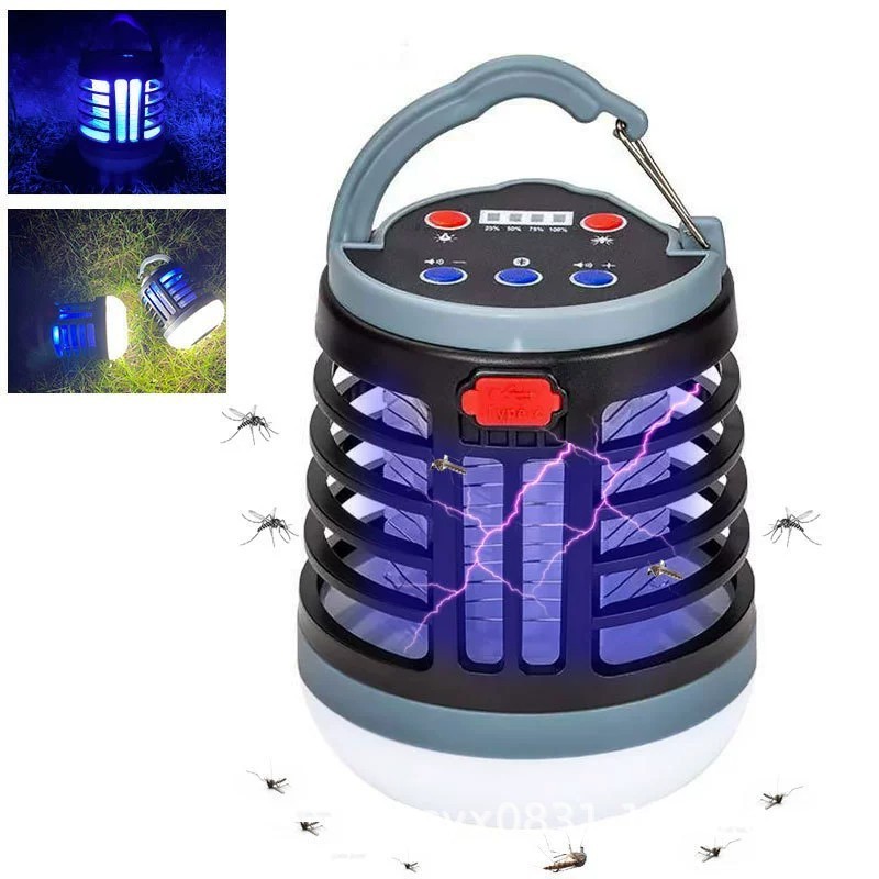 Portable Mosquito Killer Led Camping Lantern With Battery Indication Rechargeable Camping Tent Lamp 3 Working Mode Camping Light