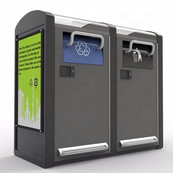 Smart street recyclable trash can dustbin touchless waste bin