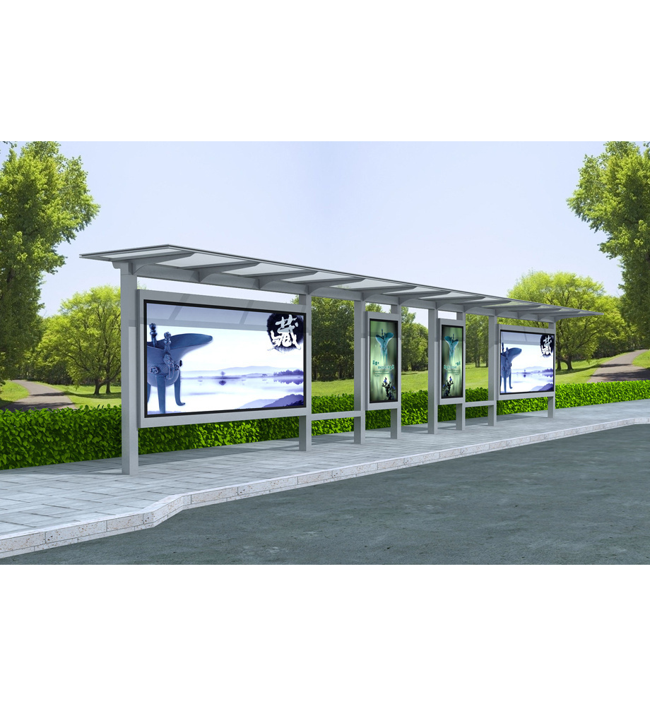 Modern Waiting Solar Bus Shelter Vending Machine Design Smart Air Conditioning Bus Shelter