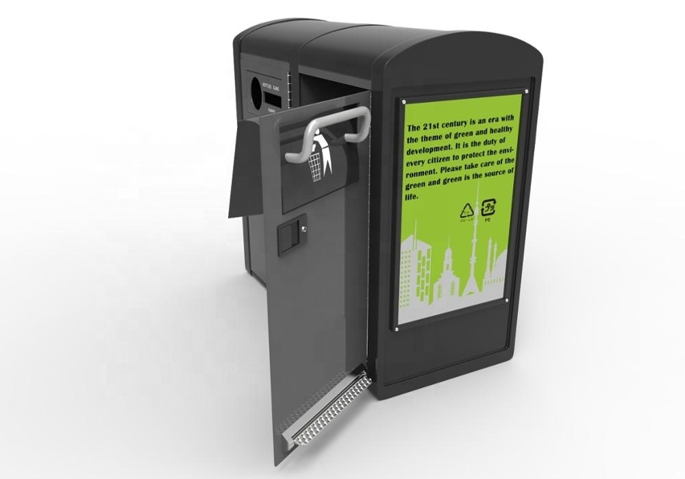 Smart street recyclable trash can dustbin touchless waste bin