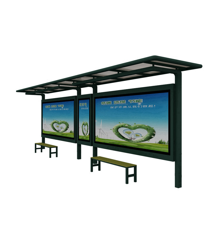 Modern Waiting Solar Bus Shelter Vending Machine Design Smart Air Conditioning Bus Shelter