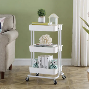 Storage Trolley Cart 3 Tier Rolling Utility Organizer Rack Craft Art Cart