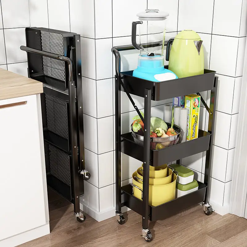 Storage Trolley Cart 3 Tier Rolling Utility Organizer Rack Craft Art Cart