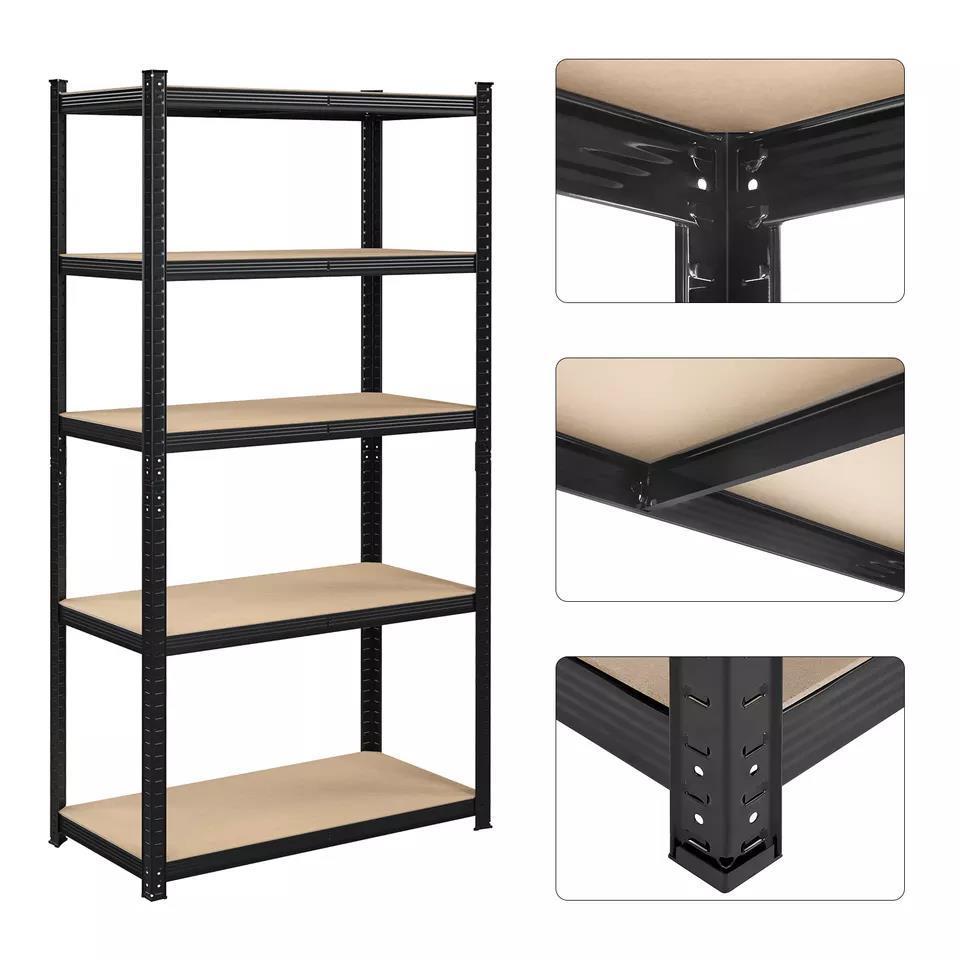 Heavy Duty Powder Coated Boltless Steel Rack 5 Layer Shelving Estanterias Garage Rack Shelving Unit