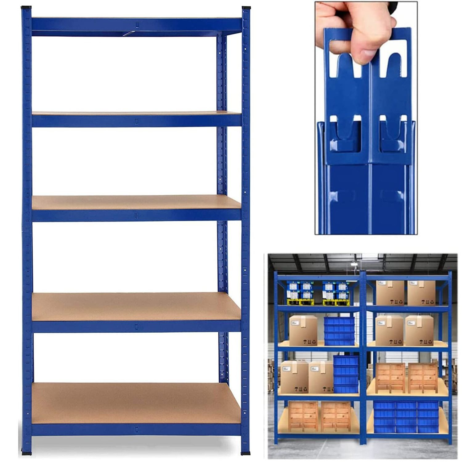 Industrial Warehouse Racking Systems Boltless Metal Shelving