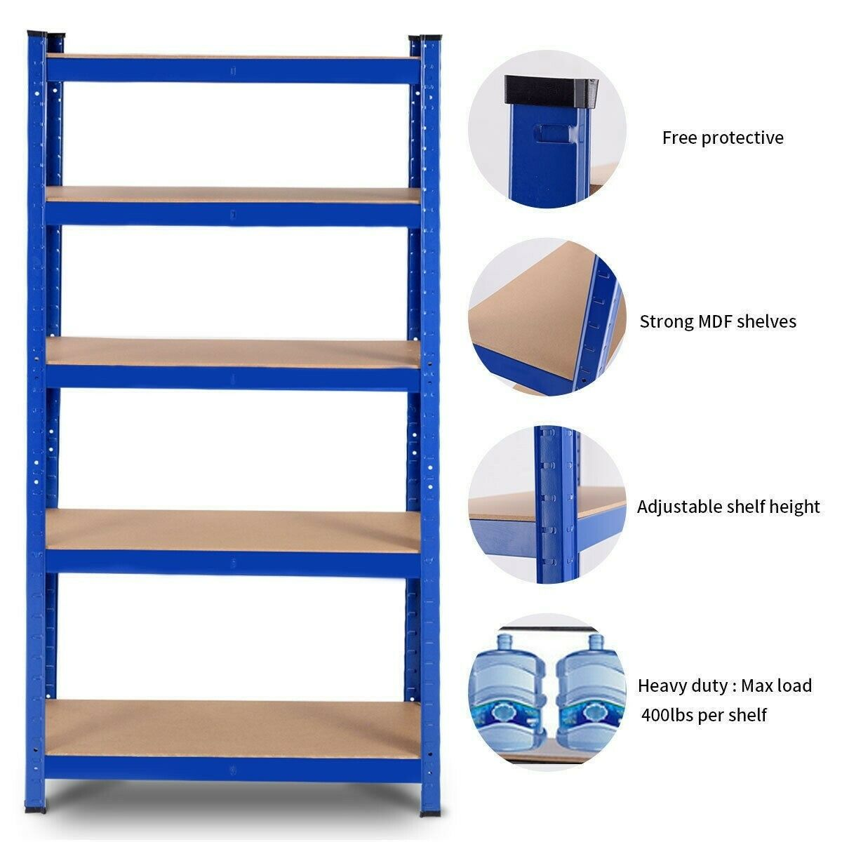 QINGDAO Metal Storage Rack Boltless Shelving Systems Steel Industrial 5 Tiers Heavy Duty Shelving Steel Racking Unit Metal Garag