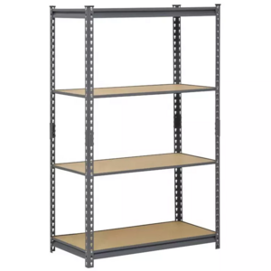 5 Tier Black Plastic Shelving Racking Storage Unit She