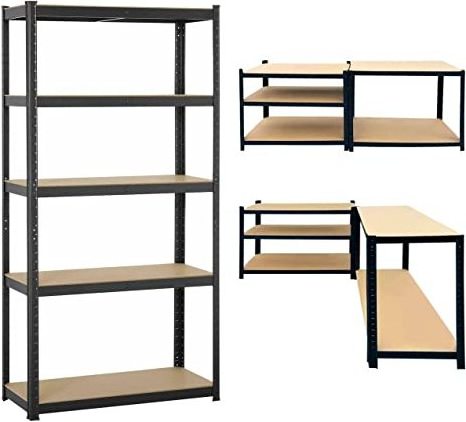 Adjustable Light Duty 5 Tier Storage Racking Iron Shelf