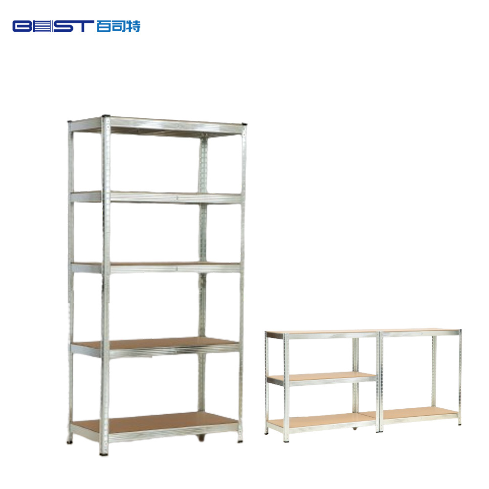 Steel Boltless Multi-Level 5 tier slotted shelving Roof Rack Garage Store Utility Adjustable Shelving Units