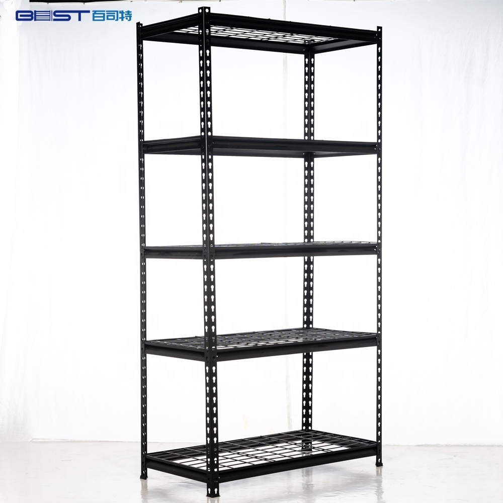 Industrial Heavy Duty Boltless Rivet Product 5 Layers Shelf Metal Units Warehouse Storage Garage Adjustable Shelving