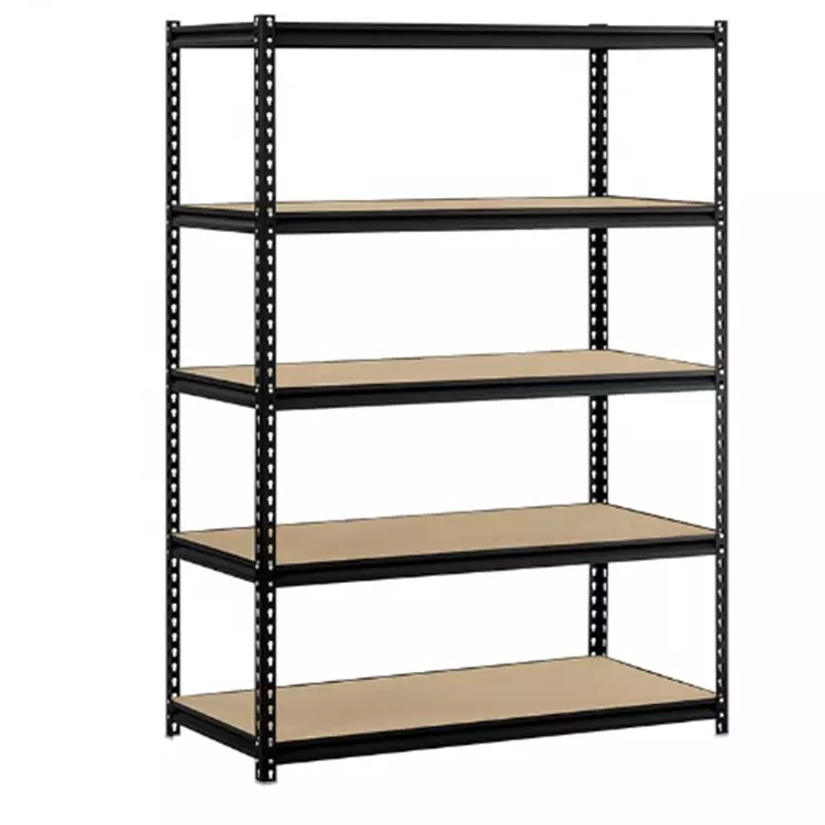 5 Tier Black Plastic Shelving Racking Storage Unit She