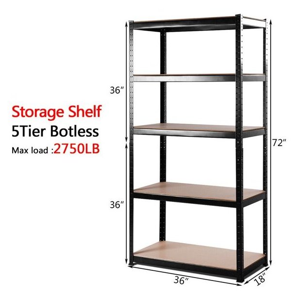 60wx24d wire shelf rack with wheels, 5 tier shelf mesh deck racking heavy duty 5 layer storage rack